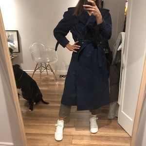 SOLD blue trench coat